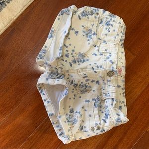 Blue Floral Jean Short